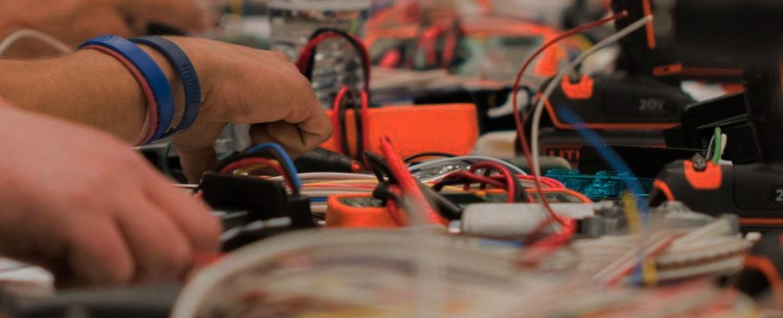 Technicians with RV electronics